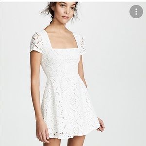 FLYNN SKYE MAIDEN DRESS WHITE EYLET MINI